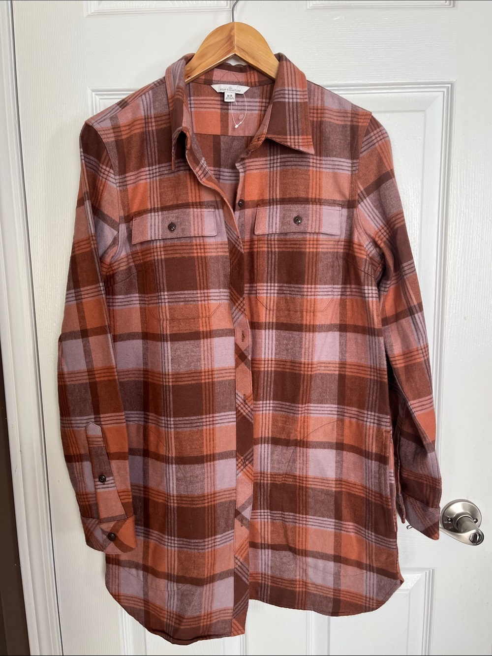 L.L. Bean Signature Plaid flannel shirt - Brown